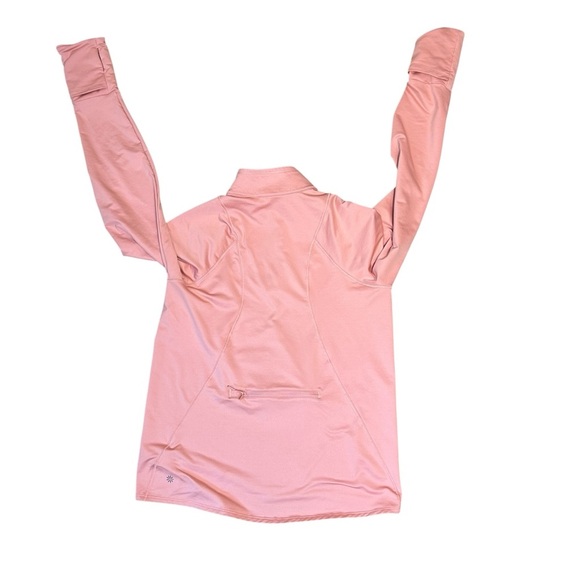 Athleta whistler 1/2 zip conch pink pullover jacket size medium 466433 running - Picture 3 of 9